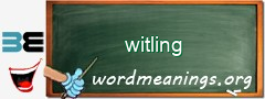 WordMeaning blackboard for witling